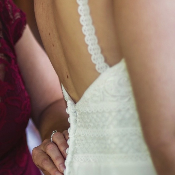 Beautiful Lace and Tulle Sleeveless A-Line Wedding Dress  Voyage Bridal Collecti - Picture 8 of 11